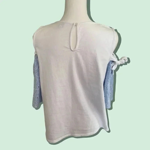 NWT Crown & Ivy cold shoulder blouse sz PM - Picture 3 of 8
